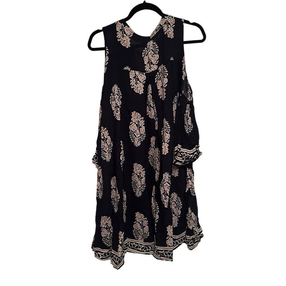 Kori America Navy and Cream Cold Shoulder Tunic- Size S